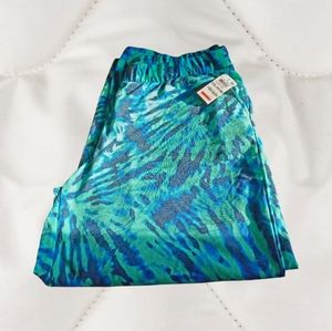 NWT Jenni Intimates Tie Dye Lounge Sleep  Pajama Pants Sz XXL Blue Green